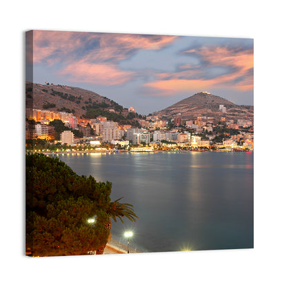 Sarandë Bay at Dusk Wall Art