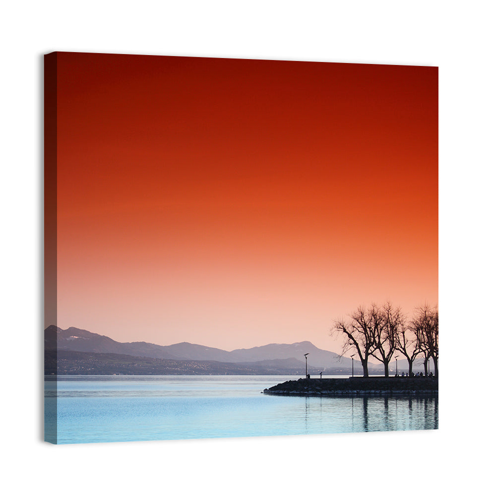 Lake Geneva Sunset Reflection Wall Art