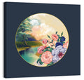 Golden Garden Circle Wall Art