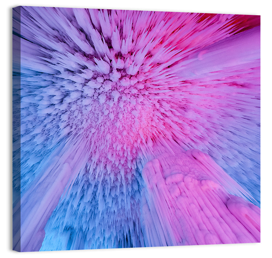Ethereal Ice Cave Icicles Wall Art