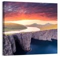 Sørvágsvatn Cliffside Dusk Wall Art