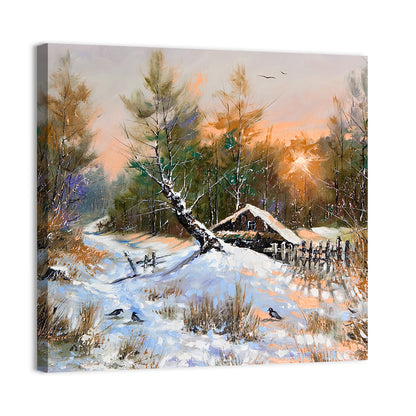 Rural Winter Landscape II Wall Art