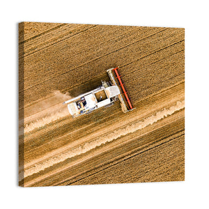 Wheat Field Harvesting Wall Art