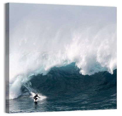 Surfer Beneath Breaking Wave Wall Art