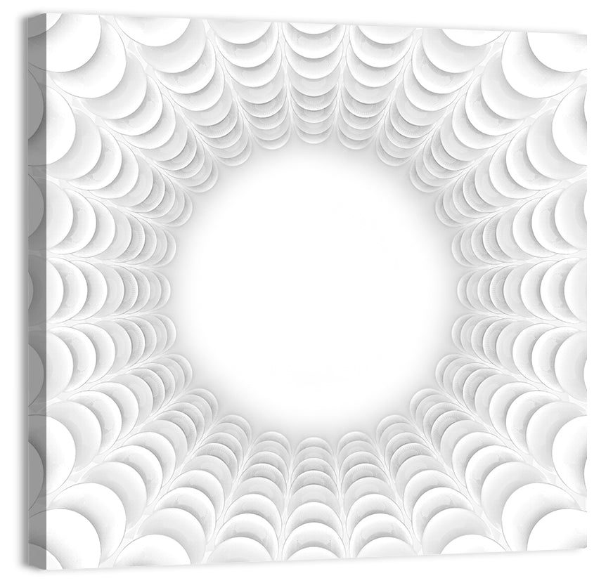 White Bubble Sphere Tunnel Wall Art