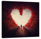 Heart Shaped Forest Path Wall Art