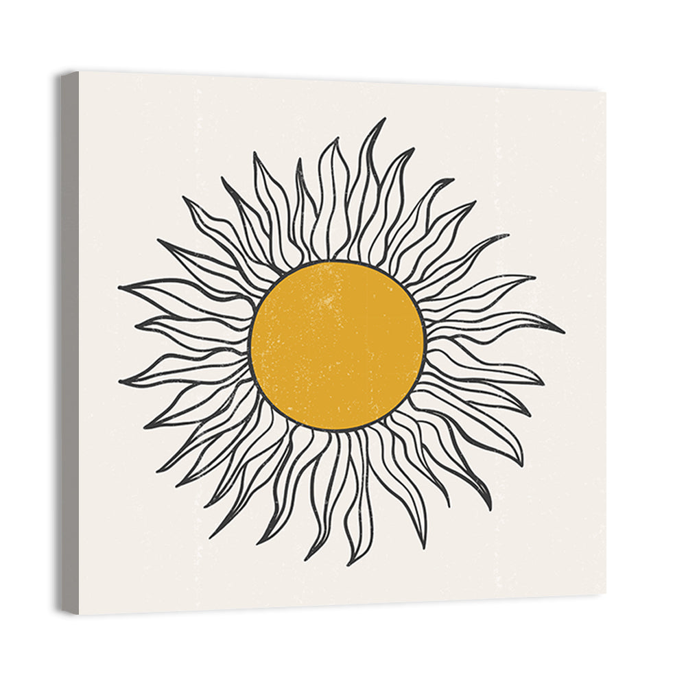 Textured Boho Sun Wall Art