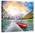 Pier at Lago Di Braies Wall Art