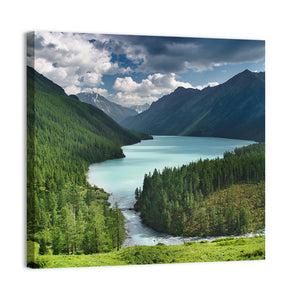 Siberia Woods Mountain Lake Wall Art