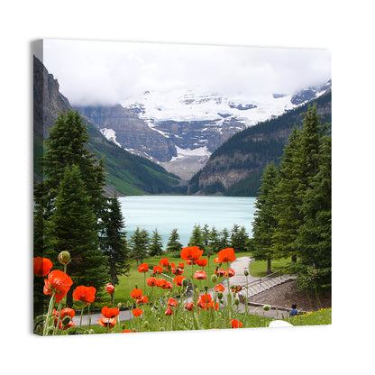 Lake Louise Poppies Wall Art