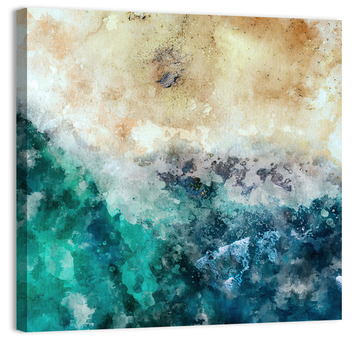 Aerial Beach Abstract Wall Art as a canvas print