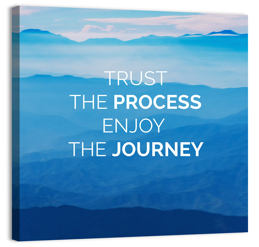 Trust the Process Mountain Layers Wall Art