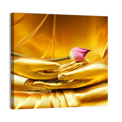 Buddha Hands with Lotus Wall Art
