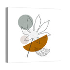 Palm Leaf with Geometric Shapes Wall Art