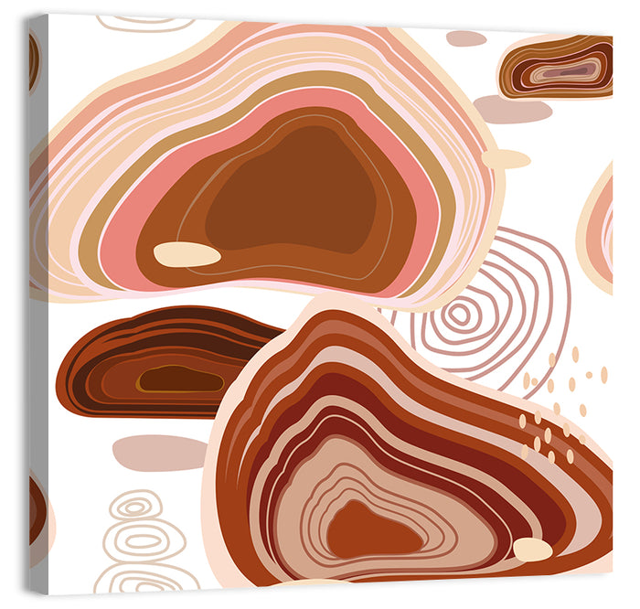 Precious Stones Abstract Wall Art as a canvas print
