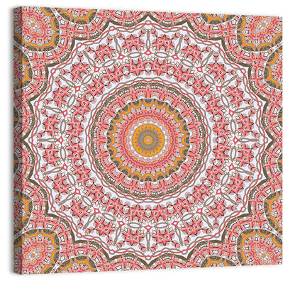 Pink Mosaic Mandala Wall Art