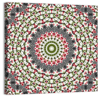 Cherry Mosaic Mandala Wall Art