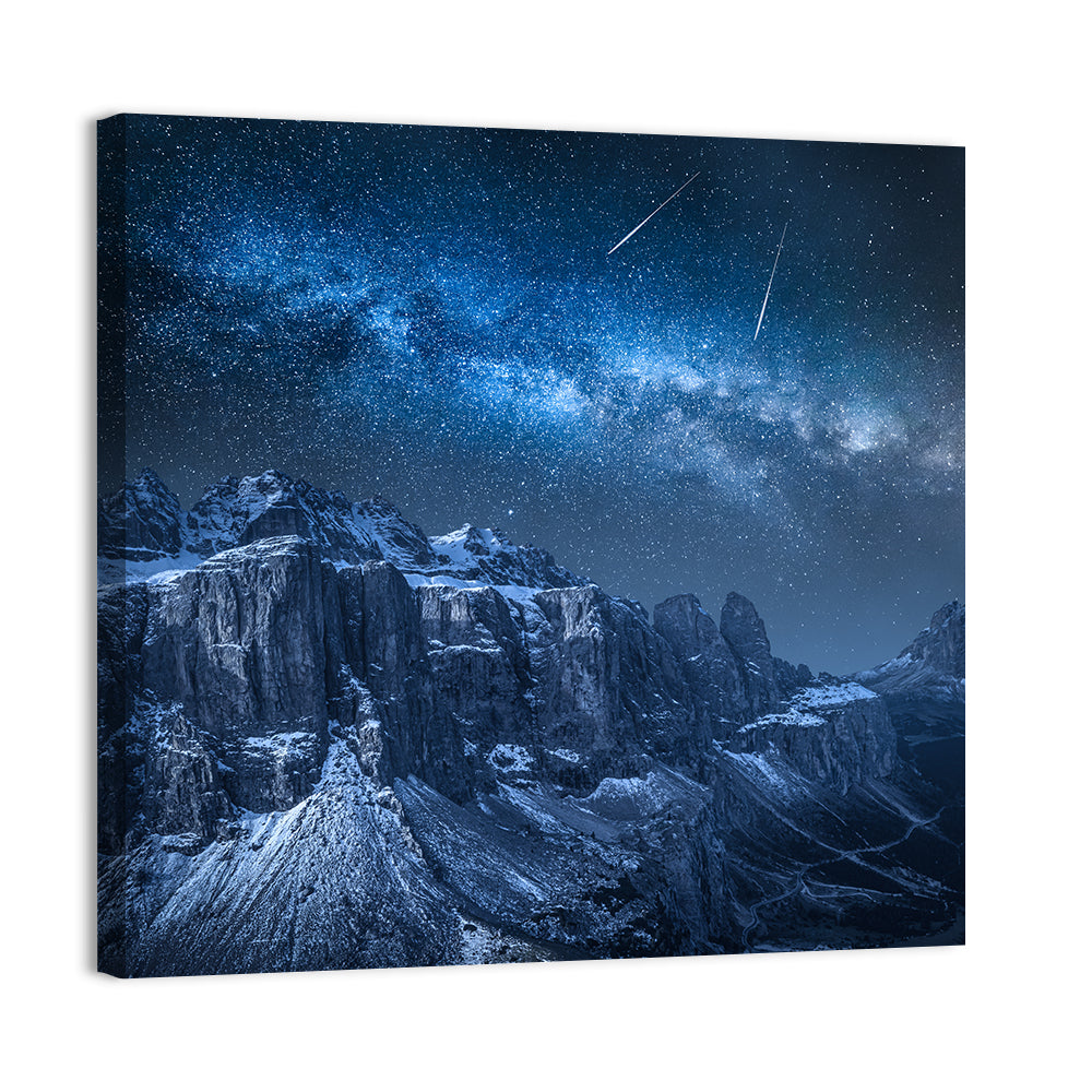 Milky Way Over Snowy Dolomites Wall Art