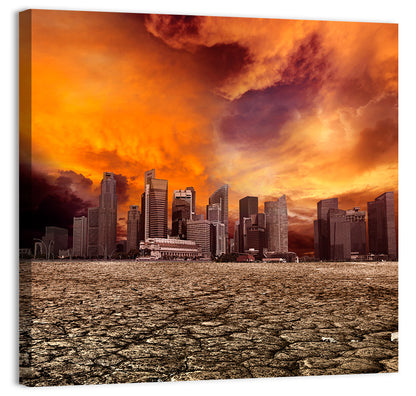 Desolate Singapore Skyline Wall Art
