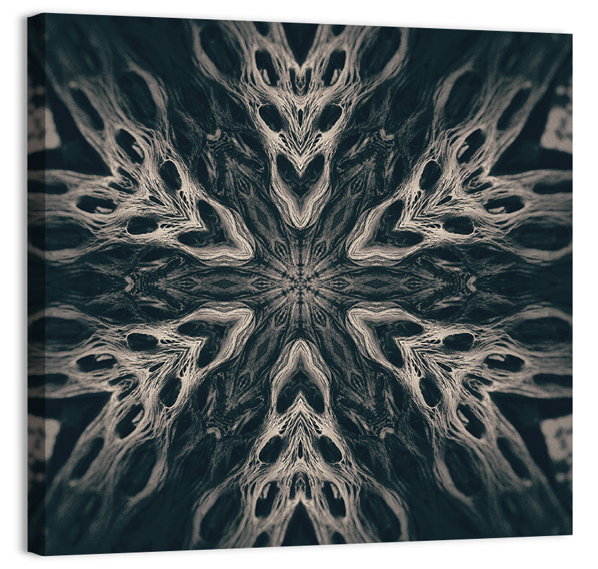 Black Gothic Demon Mandala Wall Art