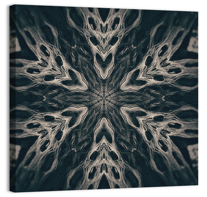 Black Gothic Demon Mandala Wall Art
