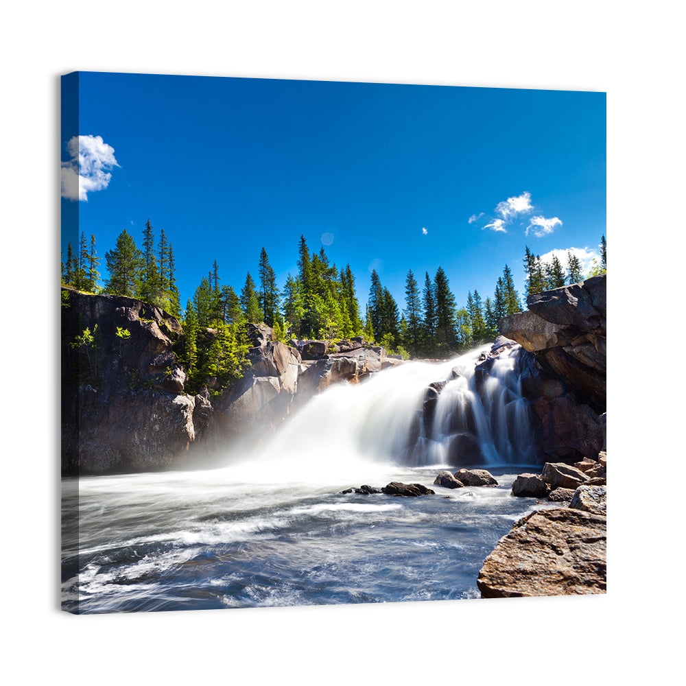 Misty Blue Waterfall Wall Art