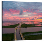 Mobile Bay Causeway at Dusk Wall Art