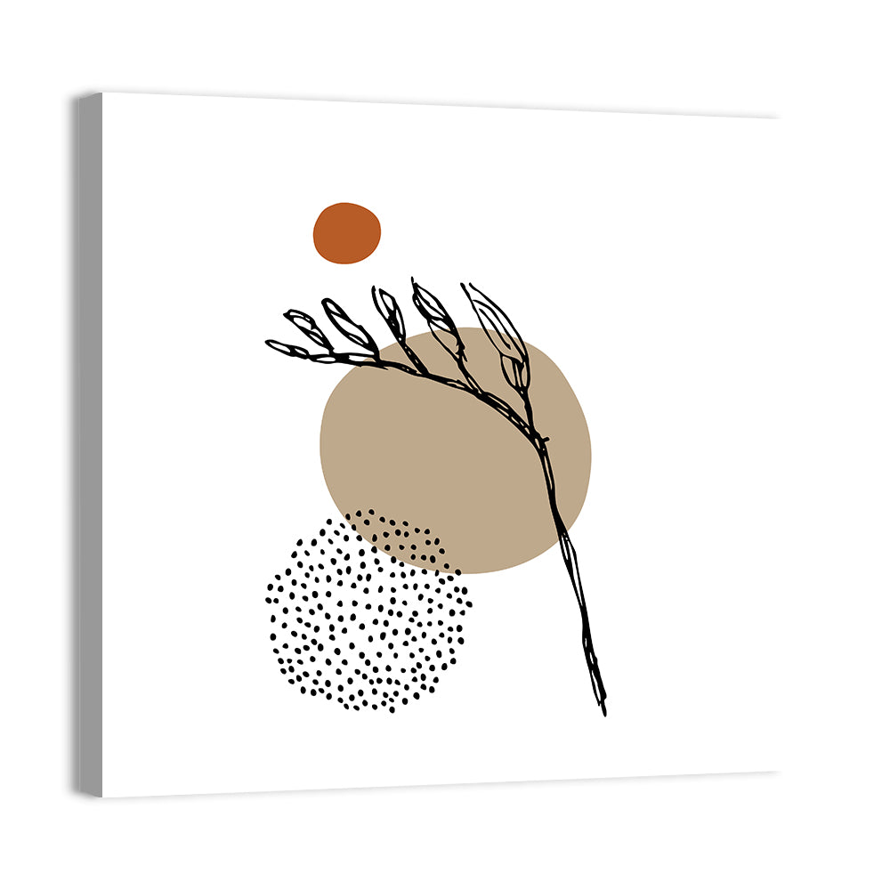 Terracotta Botanical Abstract Wall Art