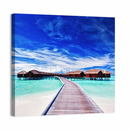 Maldives Overwater Bungalows Wall Art
