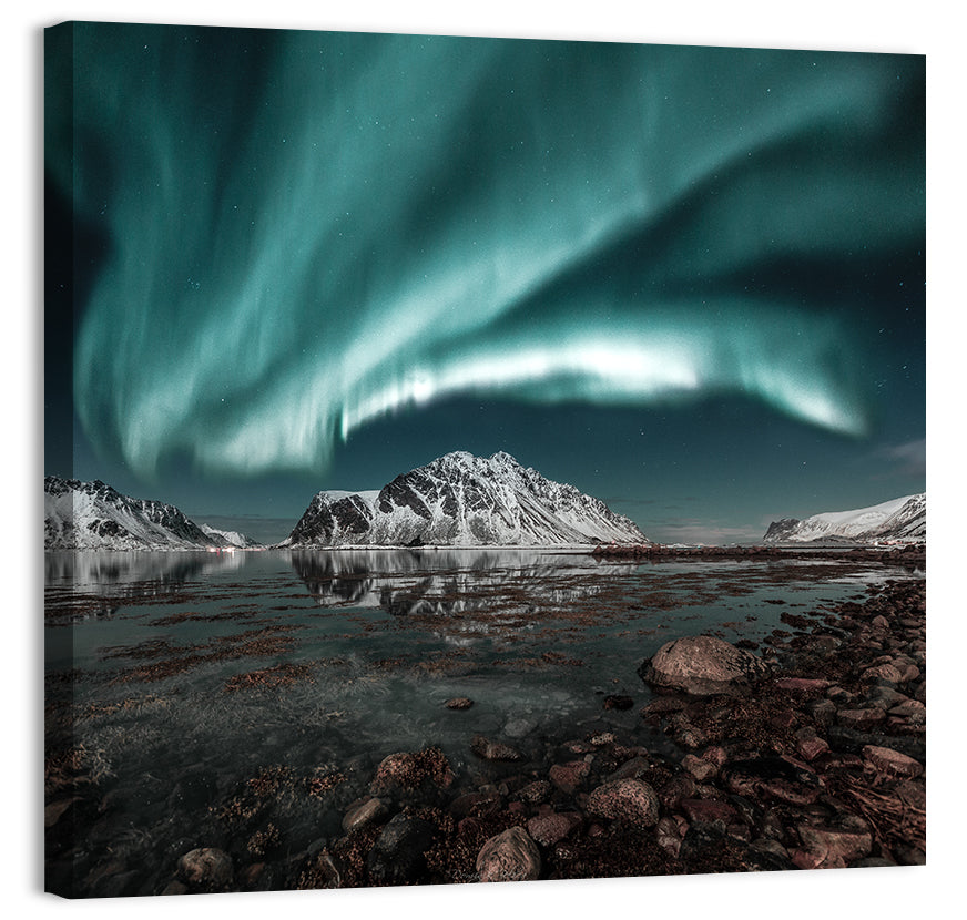 Lofoten Aurora Reflection Wall Art