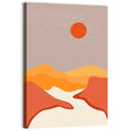 Desert Sunset Mountain Landscape Wall Art
