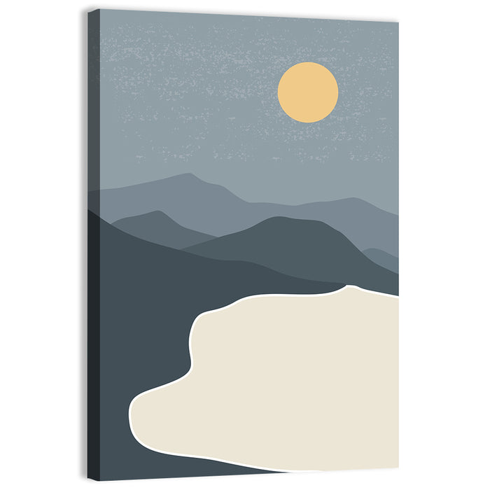 Sandy Mountains at Dusk Wall Art as a canvas print