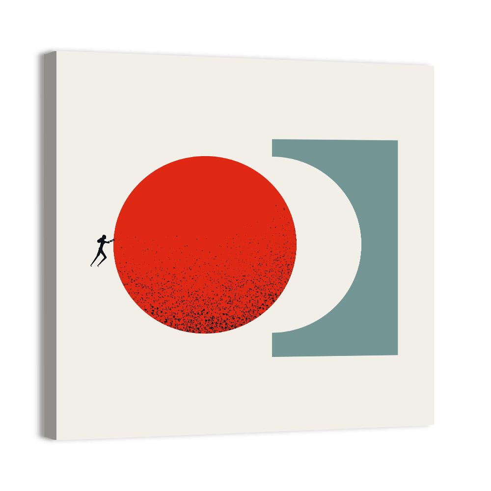 Accomplishment Concept with Red Circle Wall Art