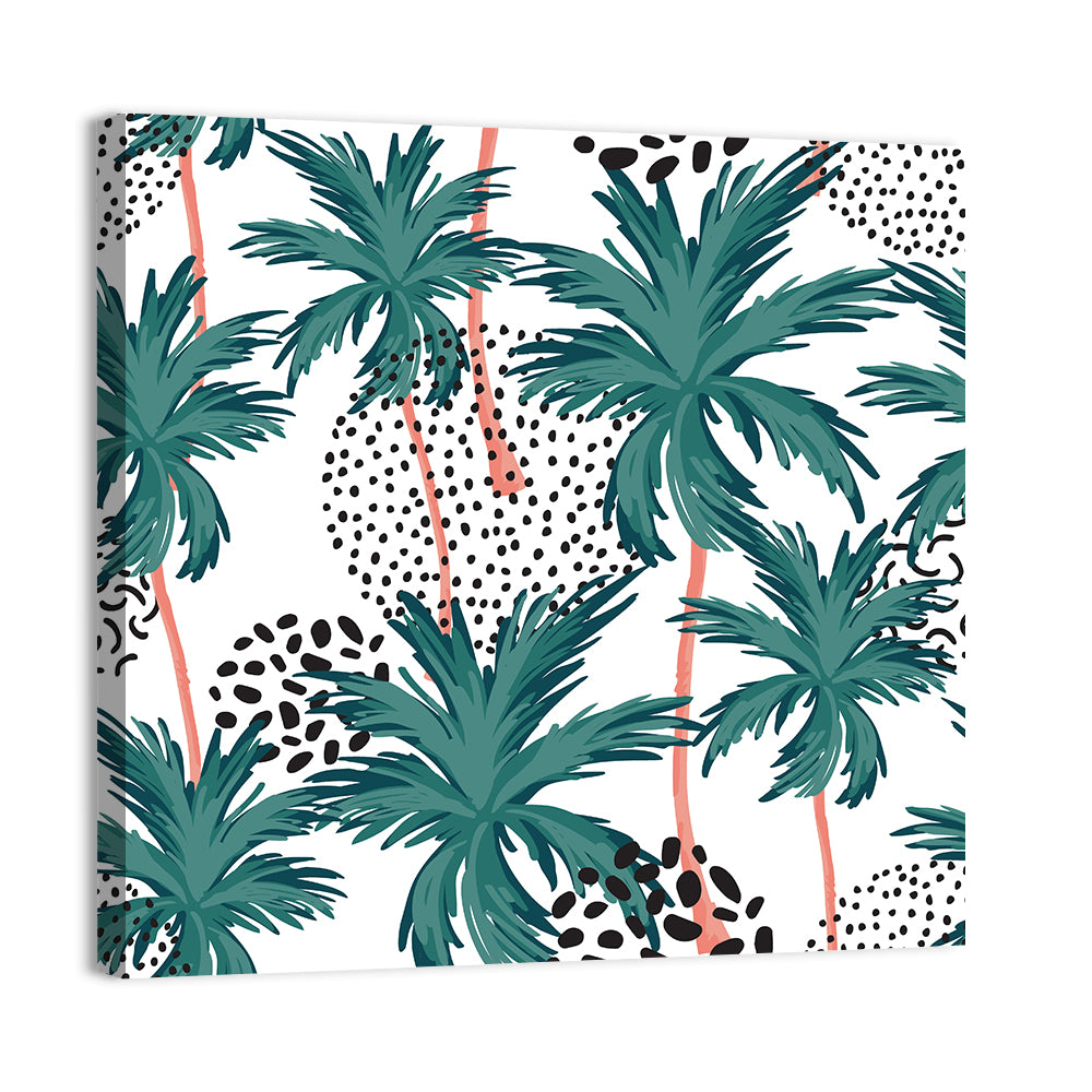 Pink-trunk Palm Pattern Wall Art