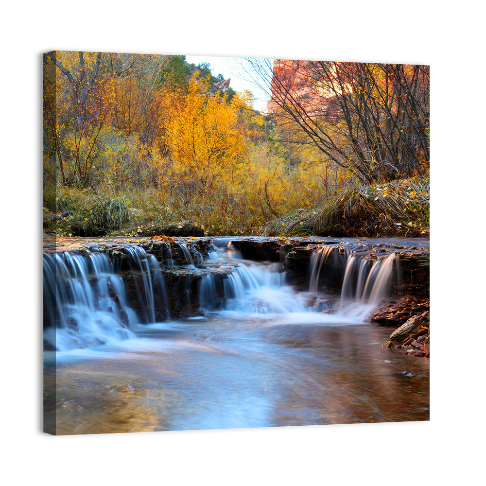 Autumn Stream at Zion Canyon Wall Art