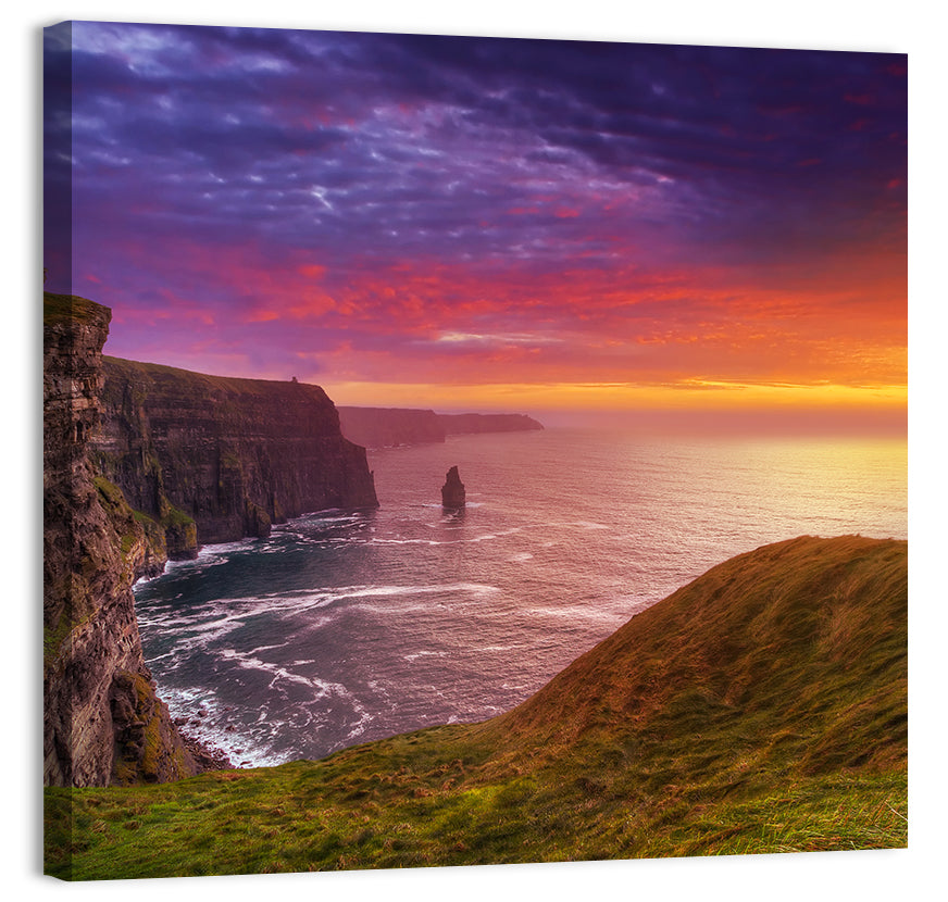 Cliffs of Moher Sea Stack at Sunset Wall Art