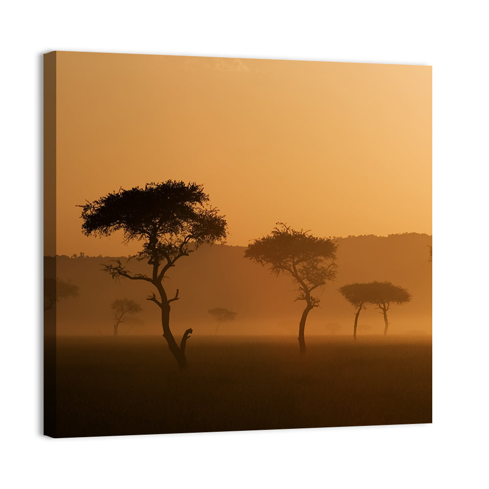 Massai Mara Morning Mist Wall Art