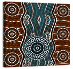 Concentric River Dot Painting Wall Art