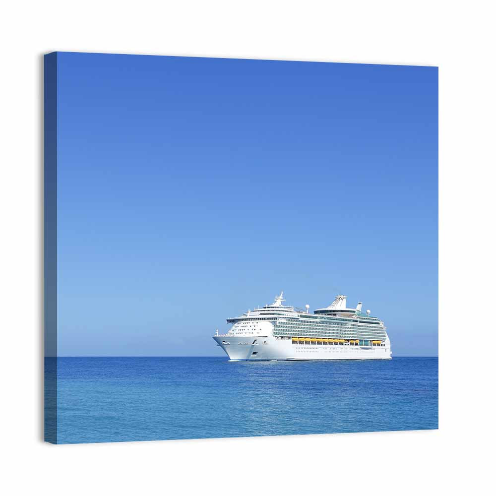 Cruise Ship in Open Sea Wall Art