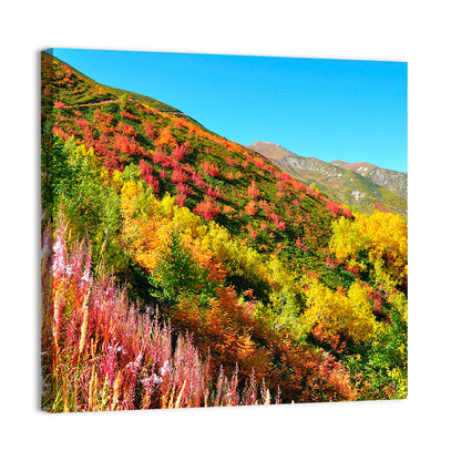 Svaneti Autumn Mountain Landscape Wall Art