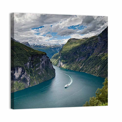 Geirangerfjord Boat Wake Wall Art