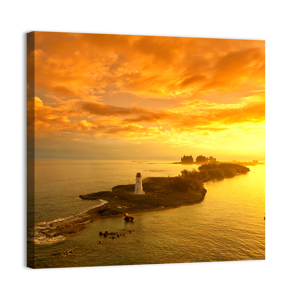 Nassau Lighthouse at Golden Hour Wall Art