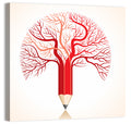 Knowledge Tree Pencil Illustration Wall Art