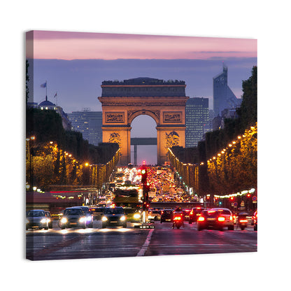 Arc De Triomphe at Twilight Wall Art
