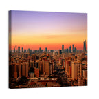 Kuwait City Skyline at Dusk Wall Art