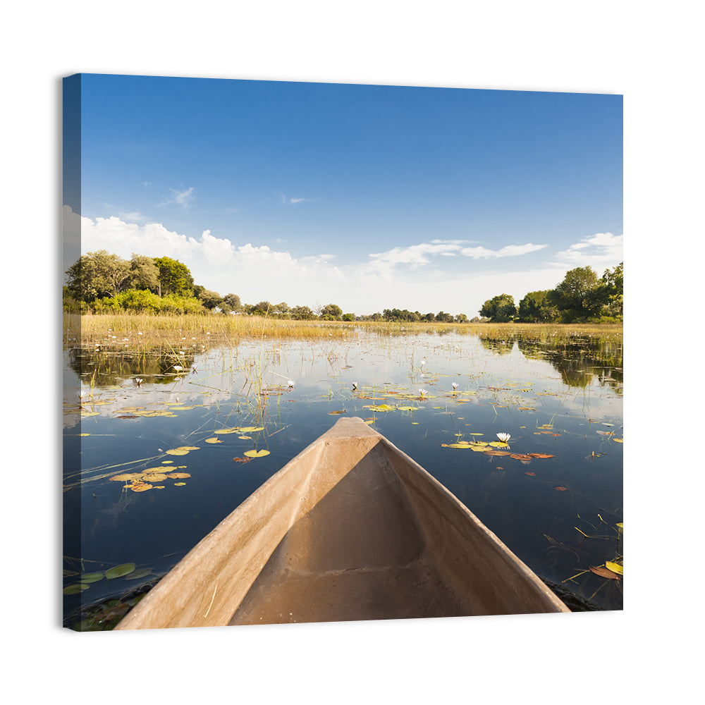 Mokoro Canoe in Okavango Delta Wall Art