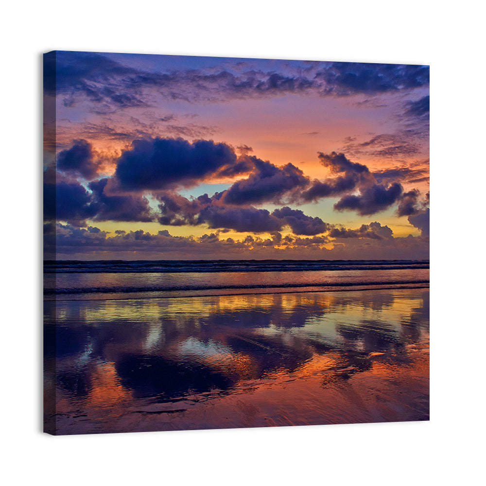 Dusk Beach Reflections Wall Art