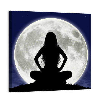 Young Woman Meditating Wall Art