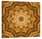 Golden Buddha Mandala Kaleidoscope Pattern Wall Art