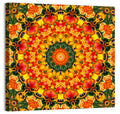 Floral Kaleidoscope Mandala Wall Art
